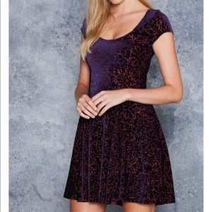 BURNED VELVET ROYAL SPARKLE EVIL CHEERLEADER DRESS